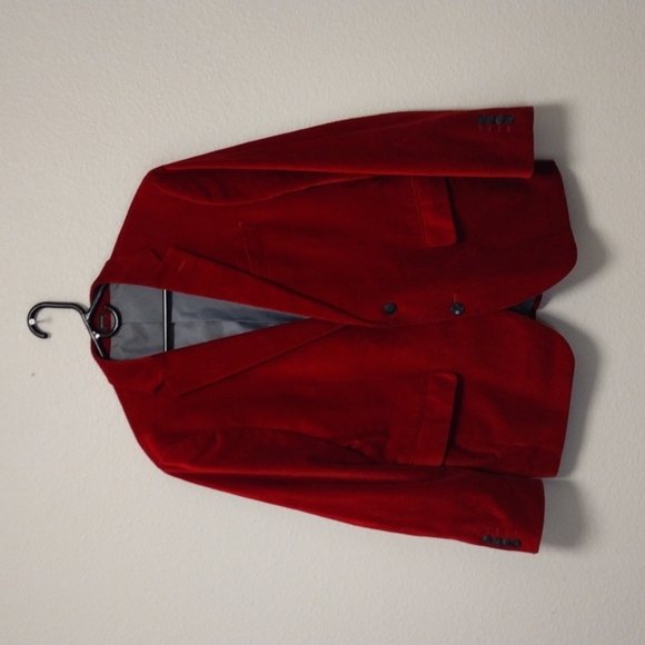 jf j.ferrar Jackets & Coats J Ferrar Classic Red Velvet Slim Sport